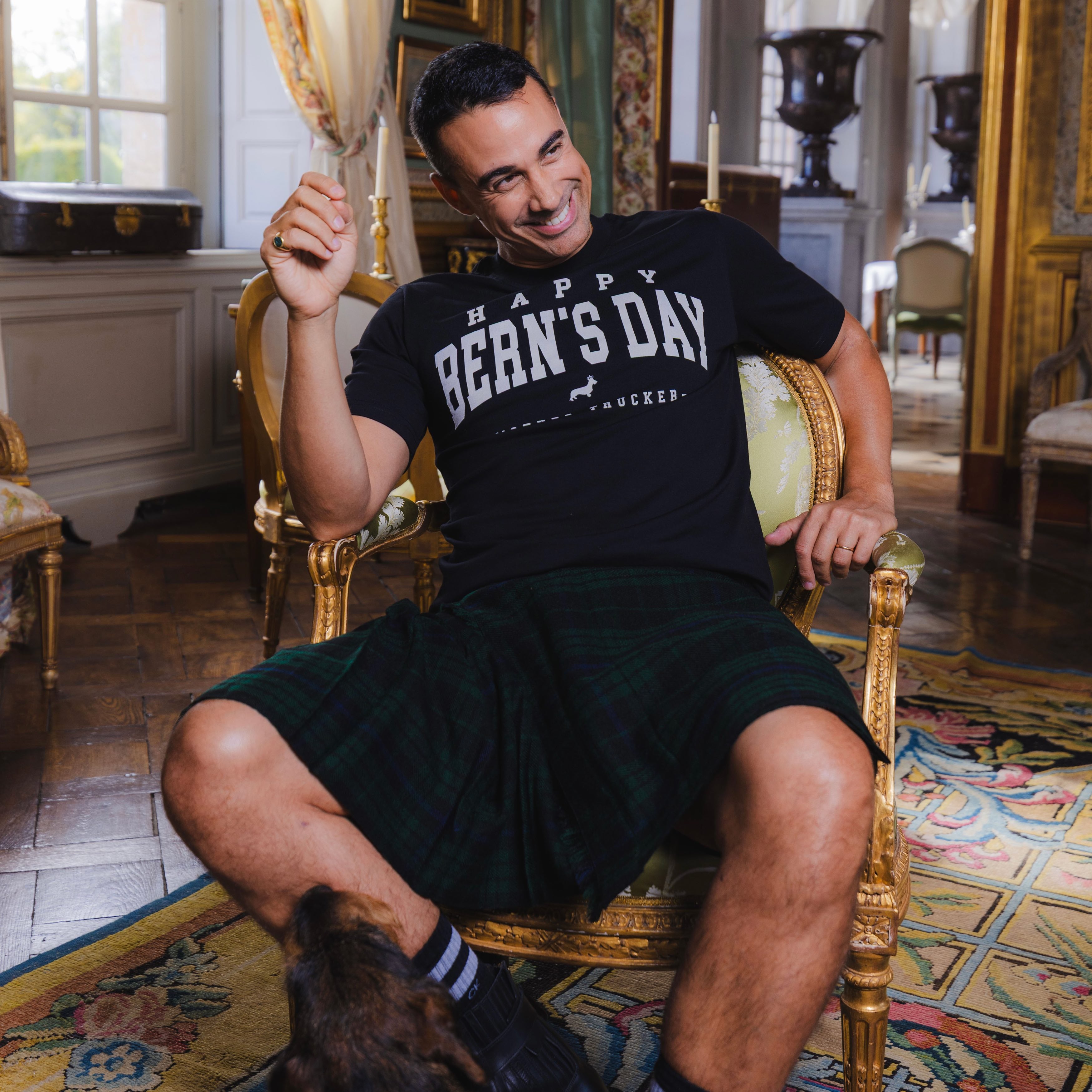 T-shirt super premium mixte «happy bern's day» noir